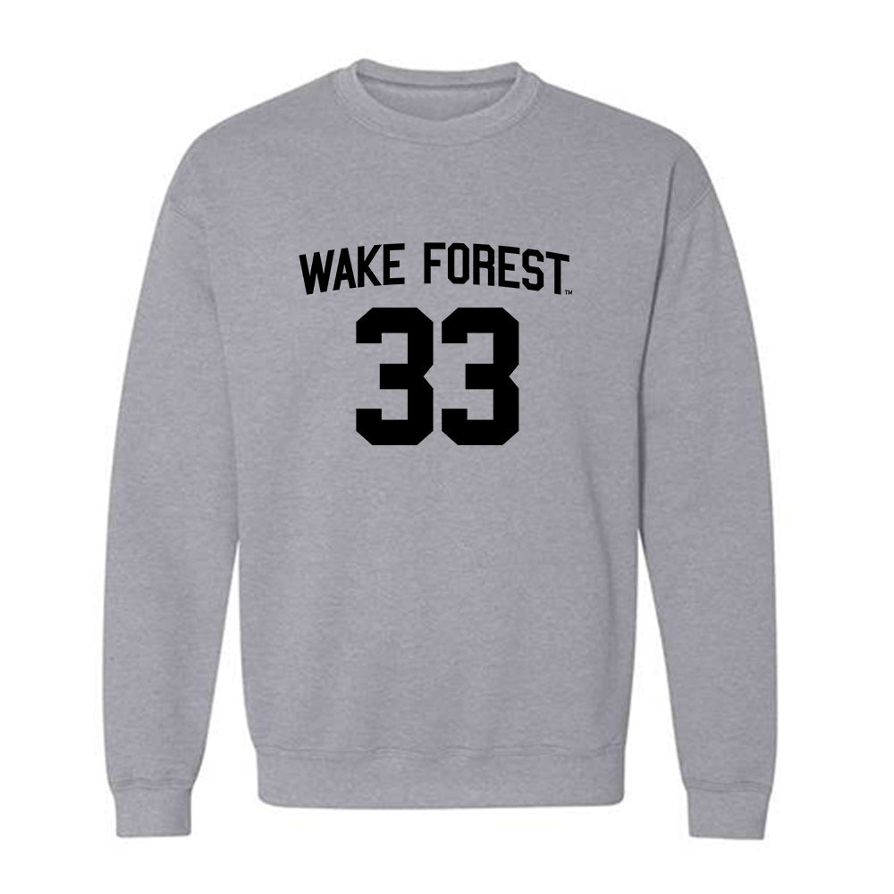 Wake Forest - NCAA Baseball : Nick Rubino - Generic Shersey Crewneck Sweatshirt-0