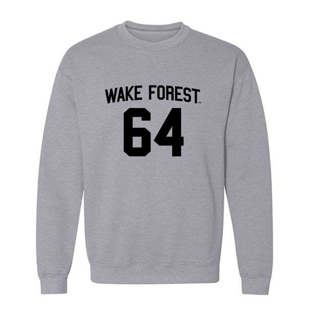 Wake Forest - NCAA Football : Ryan Berger - Generic Shersey Crewneck Sweatshirt-0