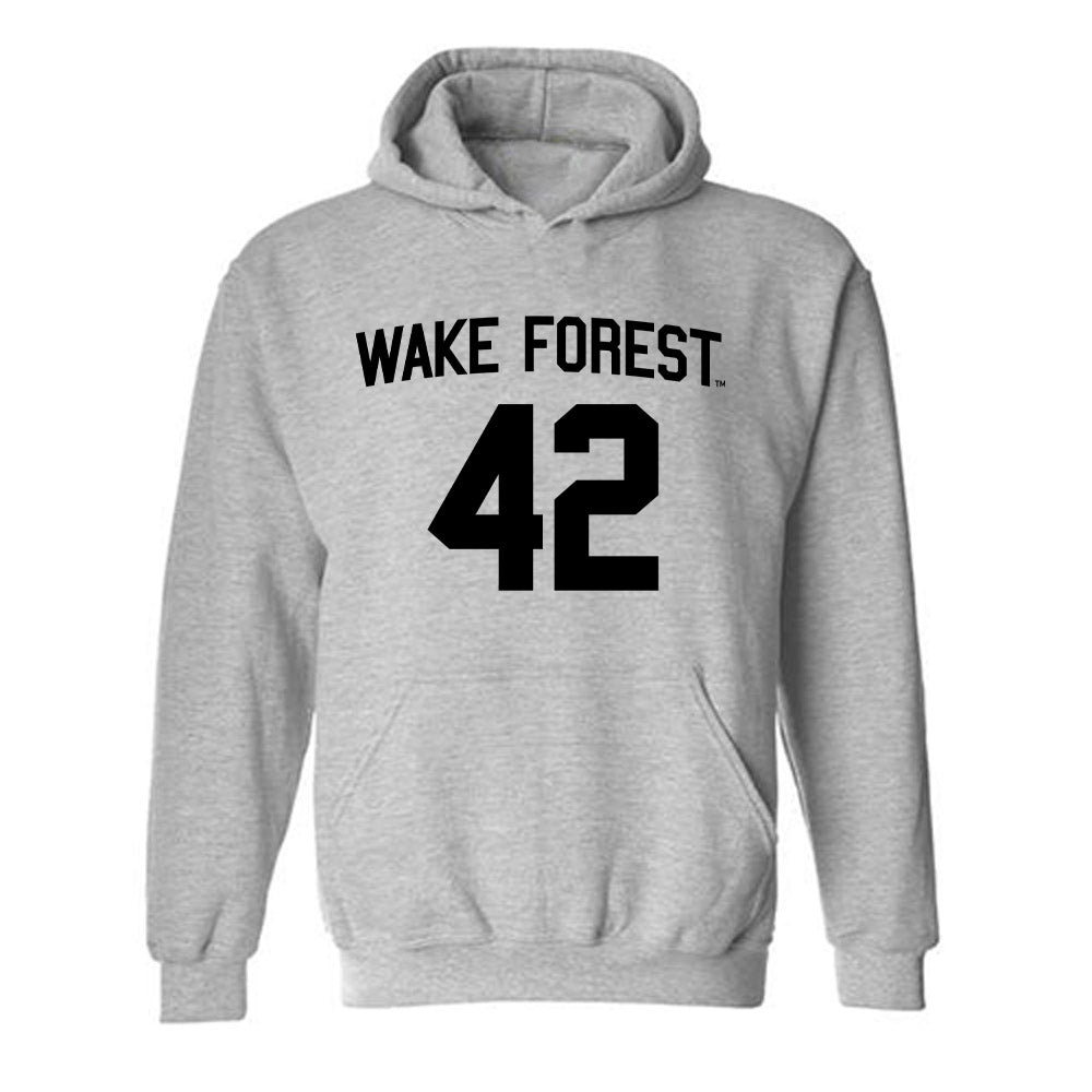 Wake Forest - NCAA Baseball : Alexander Peck - Generic Shersey Hooded Sweatshirt-0