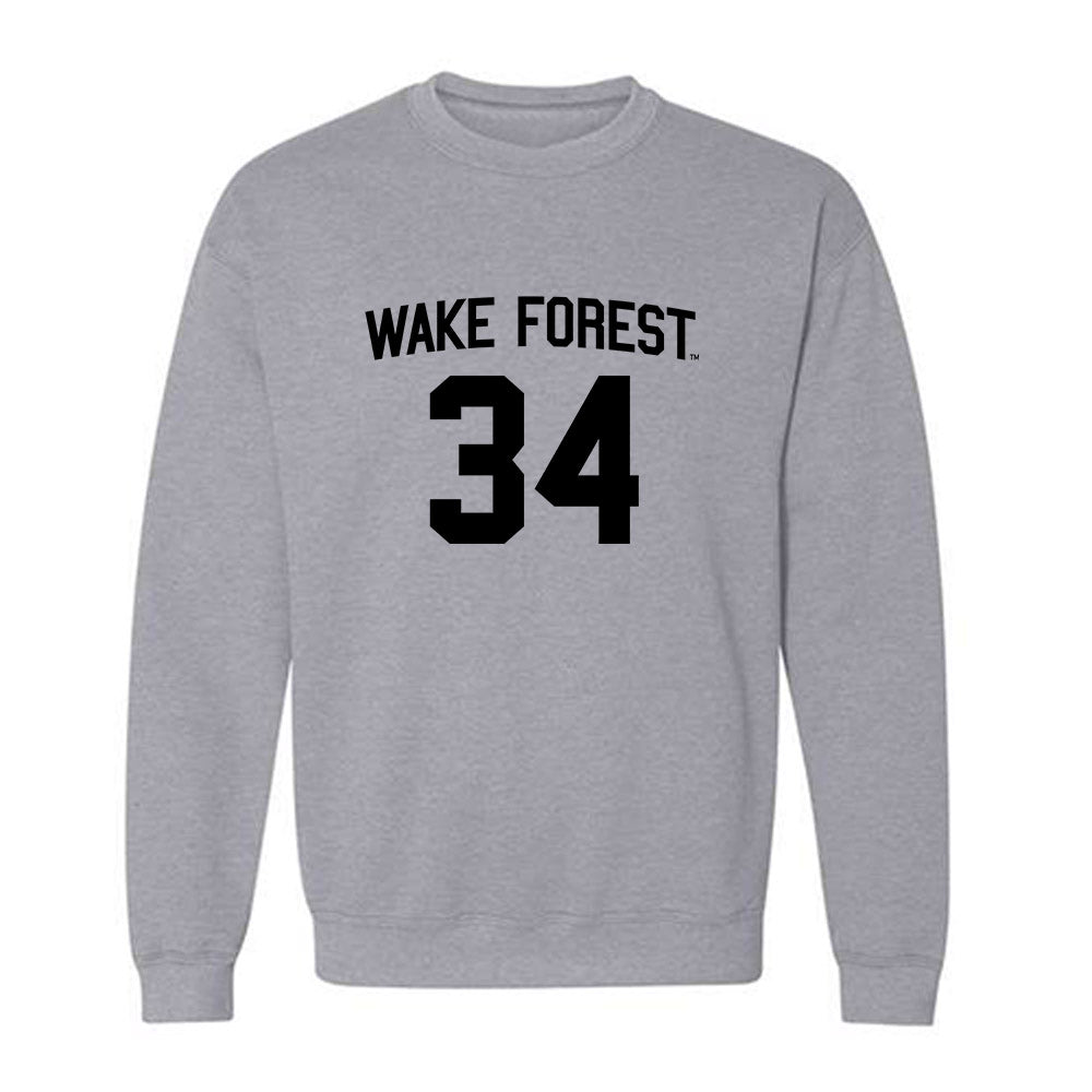Wake Forest - NCAA Baseball : Grayden Seuferling - Generic Shersey Crewneck Sweatshirt-0