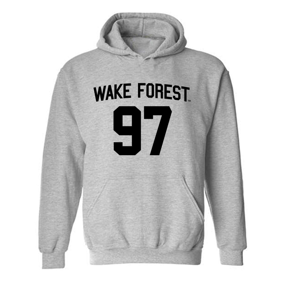 Wake Forest - NCAA Football : Caleb Carlson - Generic Shersey Hooded Sweatshirt-0