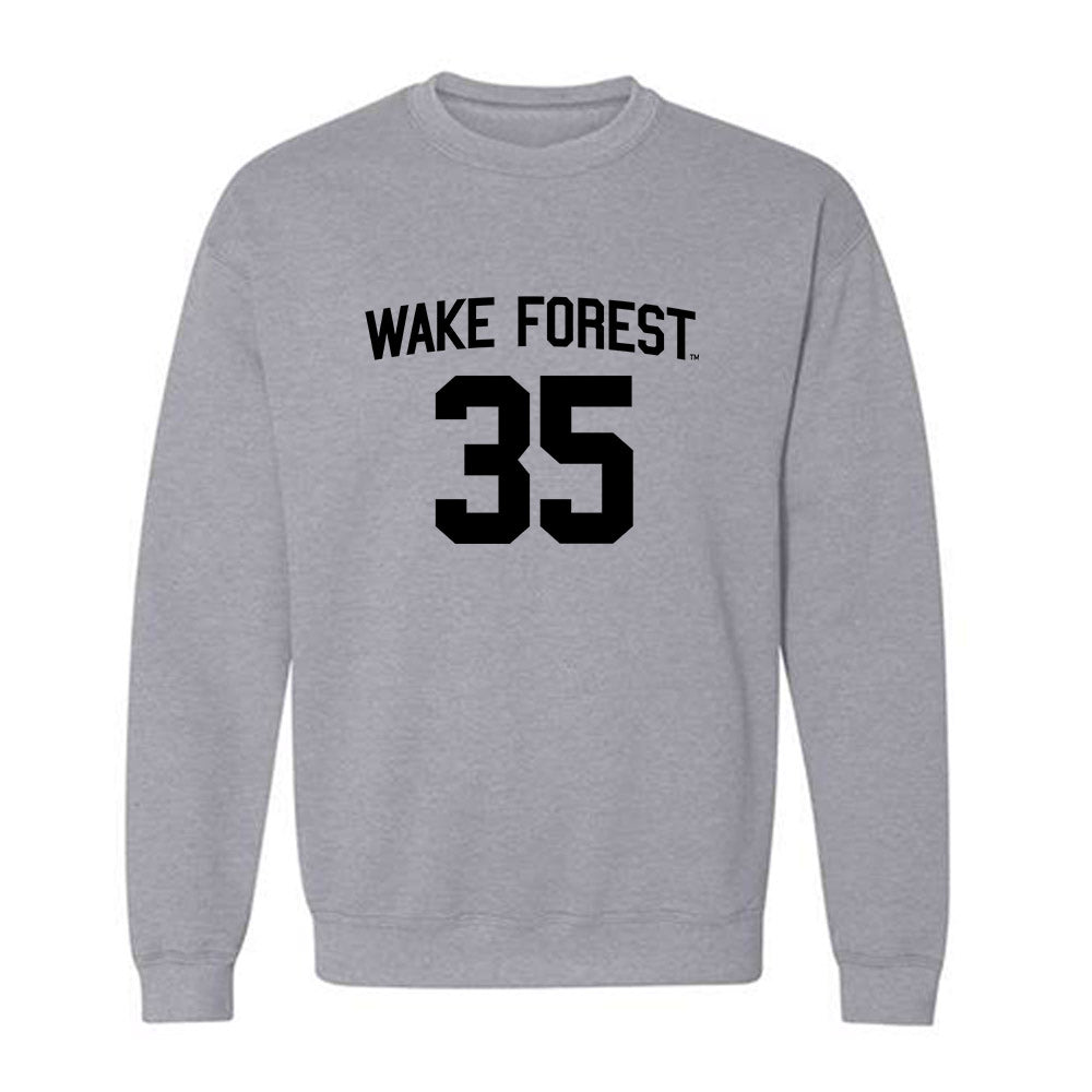 Wake Forest - NCAA Baseball : Griffin Miller - Generic Shersey Crewneck Sweatshirt-0