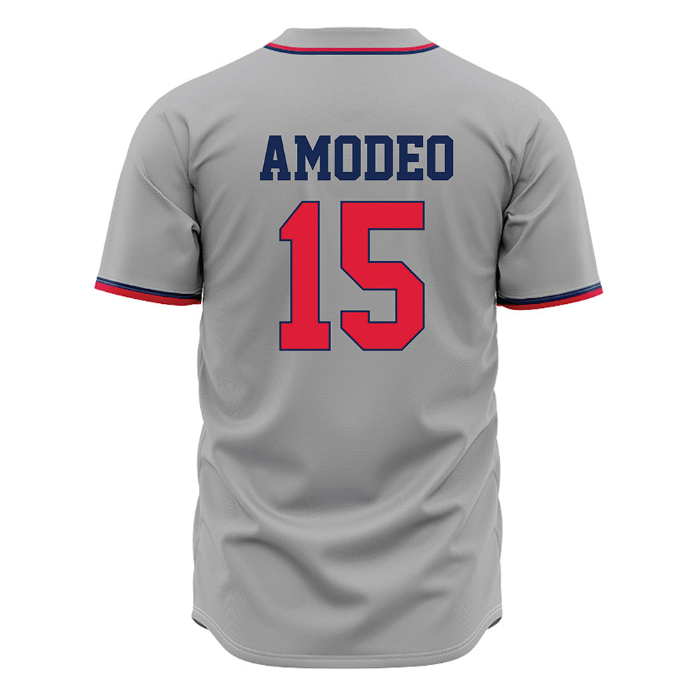 Dayton - NCAA Baseball : Nicolas Amodeo - Grey Jersey-1