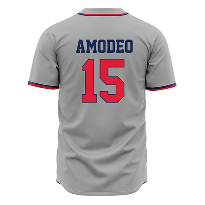 Dayton - NCAA Baseball : Nicolas Amodeo - Grey Jersey-1