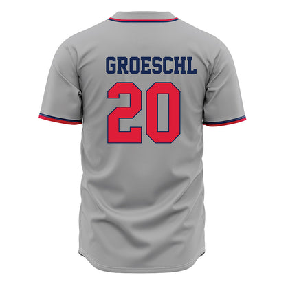 Dayton - NCAA Baseball : Ben Groeschl - Grey Jersey-1