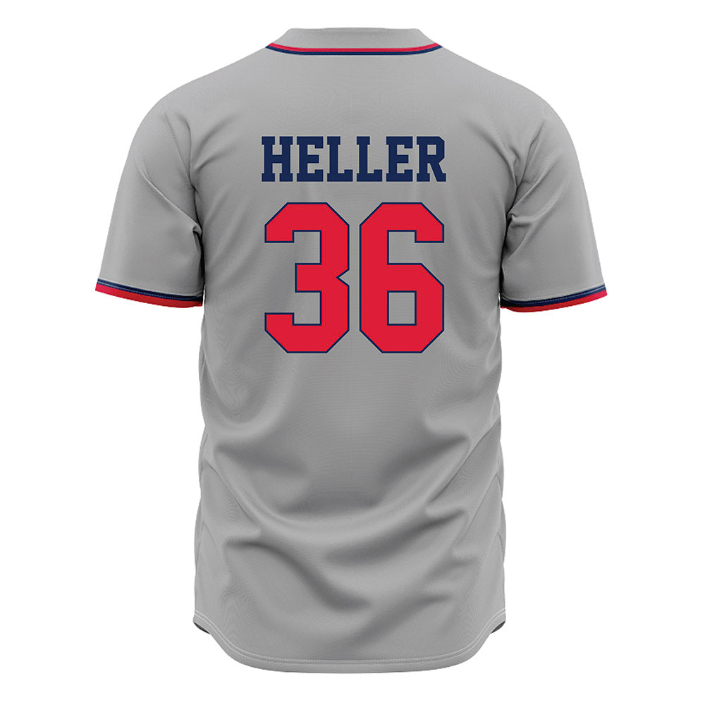 Dayton - NCAA Baseball : James Heller - Grey Jersey-1