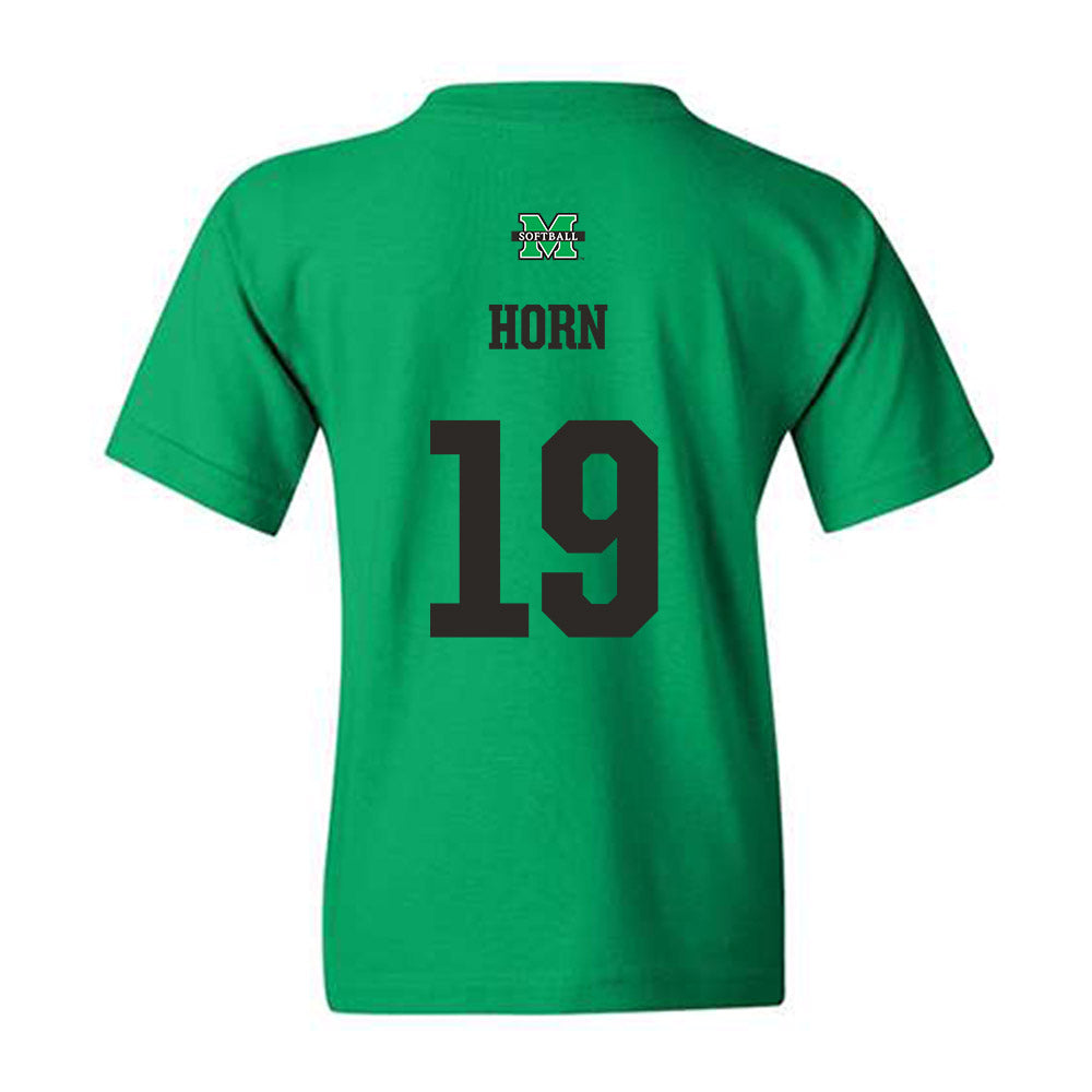 Marshall - NCAA Softball : Summer Horn - Generic Shersey Youth T-Shirt-1