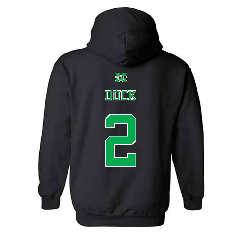 Marshall - NCAA Softball : Bekah Duck - Sports Shersey Hooded Sweatshirt-1