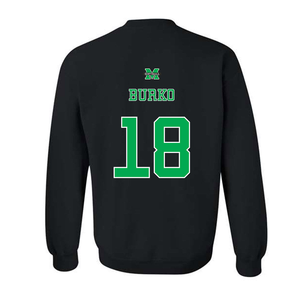 Marshall - NCAA Softball : Sydni Burko - Sports Shersey Crewneck Sweatshirt-1