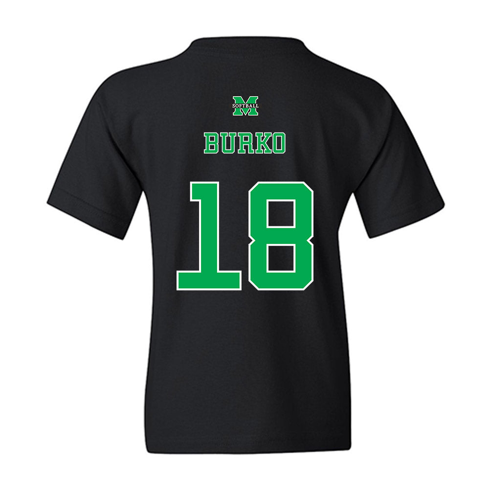 Marshall - NCAA Softball : Sydni Burko - Sports Shersey Youth T-Shirt-1