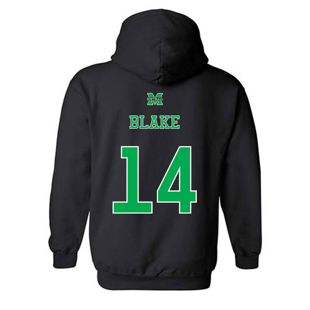 Marshall - NCAA Softball : Ava Blake - Sports Shersey Hooded Sweatshirt-1