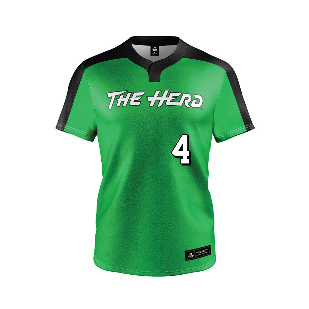 Marshall - NCAA Softball : Kate Spry - Green Jersey-0