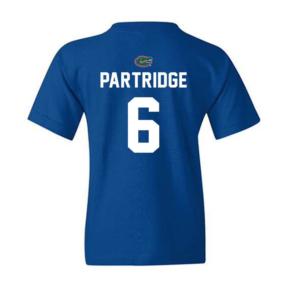 Florida - NCAA Baseball : Nic Partridge - Replica Shersey Youth T-Shirt-1