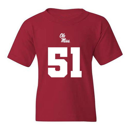 Ole Miss - NCAA Football : Trey Nightingale - Replica Shersey Youth T-Shirt-0