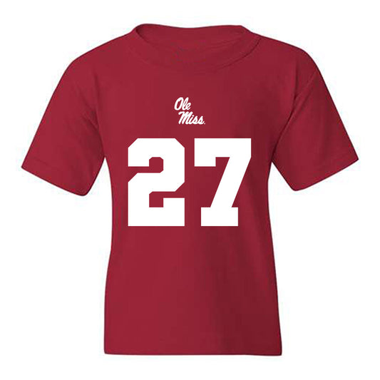 Ole Miss - NCAA Football : Macaleb Taylor - Replica Shersey Youth T-Shirt-0