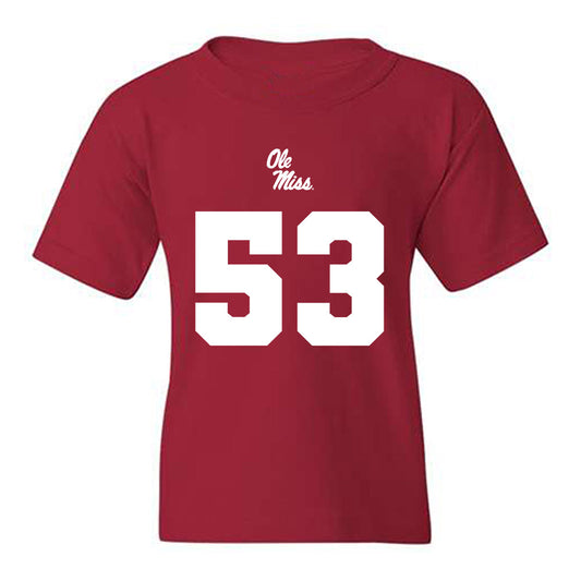 Ole Miss - NCAA Football : Ford Beeker - Replica Shersey Youth T-Shirt-0