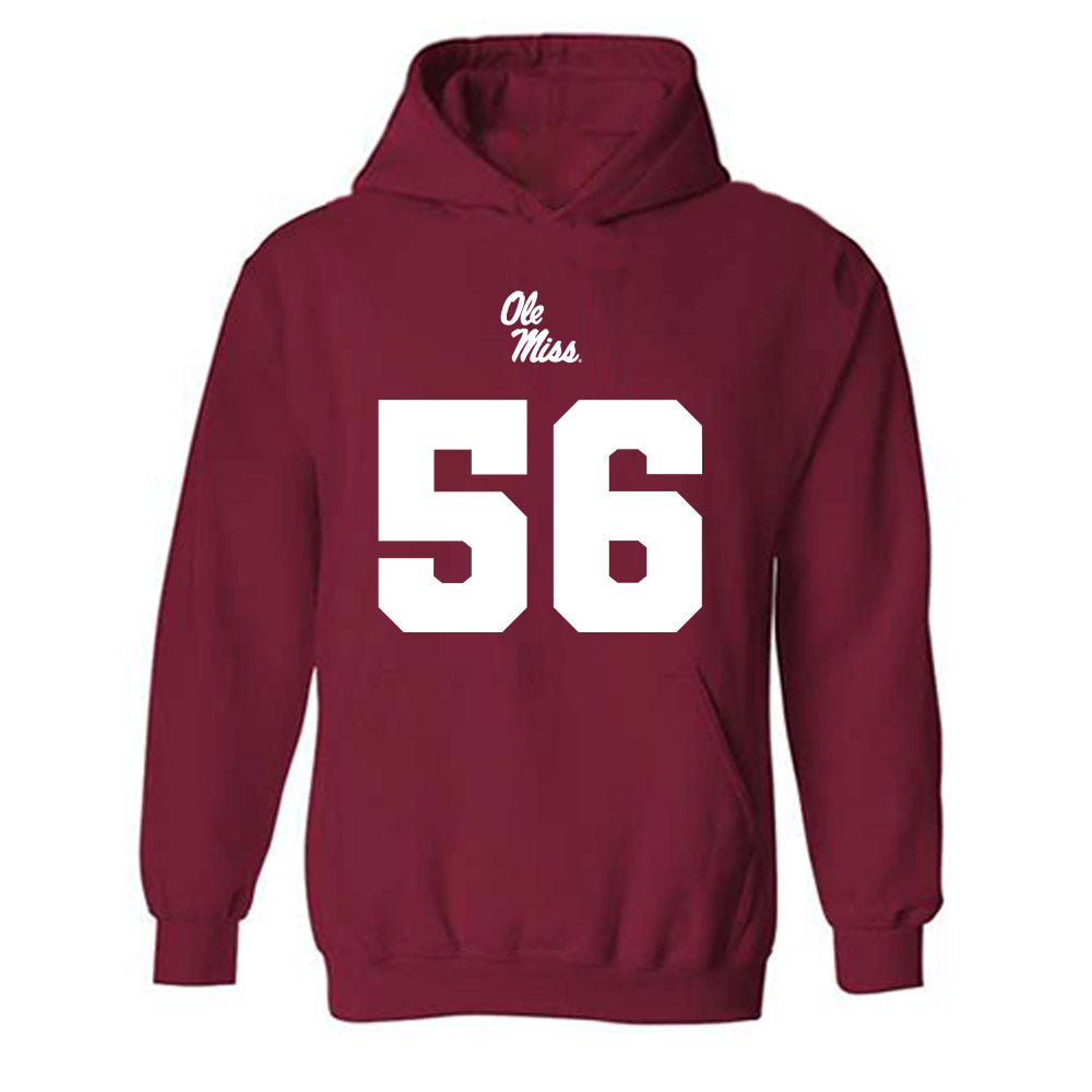 Ole Miss - NCAA Football : Mason Waddle - Replica Shersey Hooded Sweatshirt-0