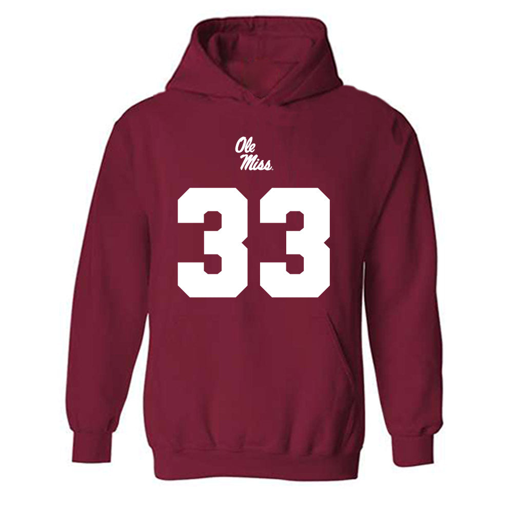 Ole Miss - NCAA Football : Oscar Bird - Replica Shersey Hooded Sweatshirt-0