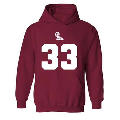 Ole Miss - NCAA Football : Oscar Bird - Replica Shersey Hooded Sweatshirt-0