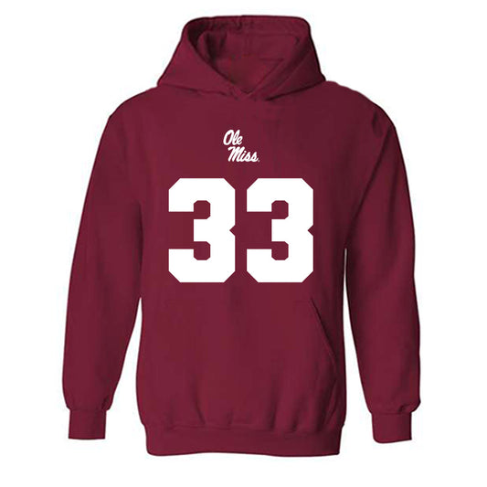 Ole Miss - NCAA Football : Oscar Bird - Replica Shersey Hooded Sweatshirt-0