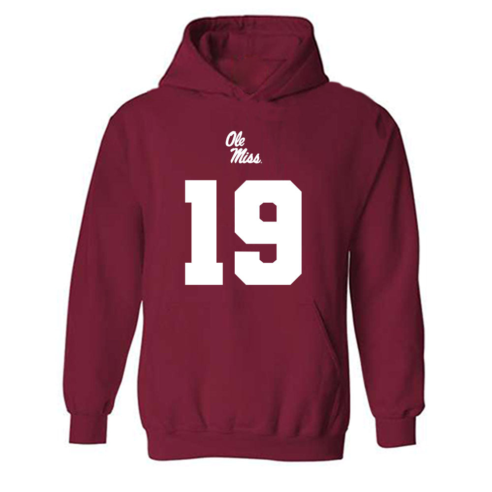 Ole Miss - NCAA Football : MJ Preston - Replica Shersey Hooded Sweatshirt-0