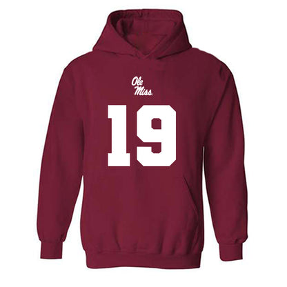 Ole Miss - NCAA Football : MJ Preston - Replica Shersey Hooded Sweatshirt-0