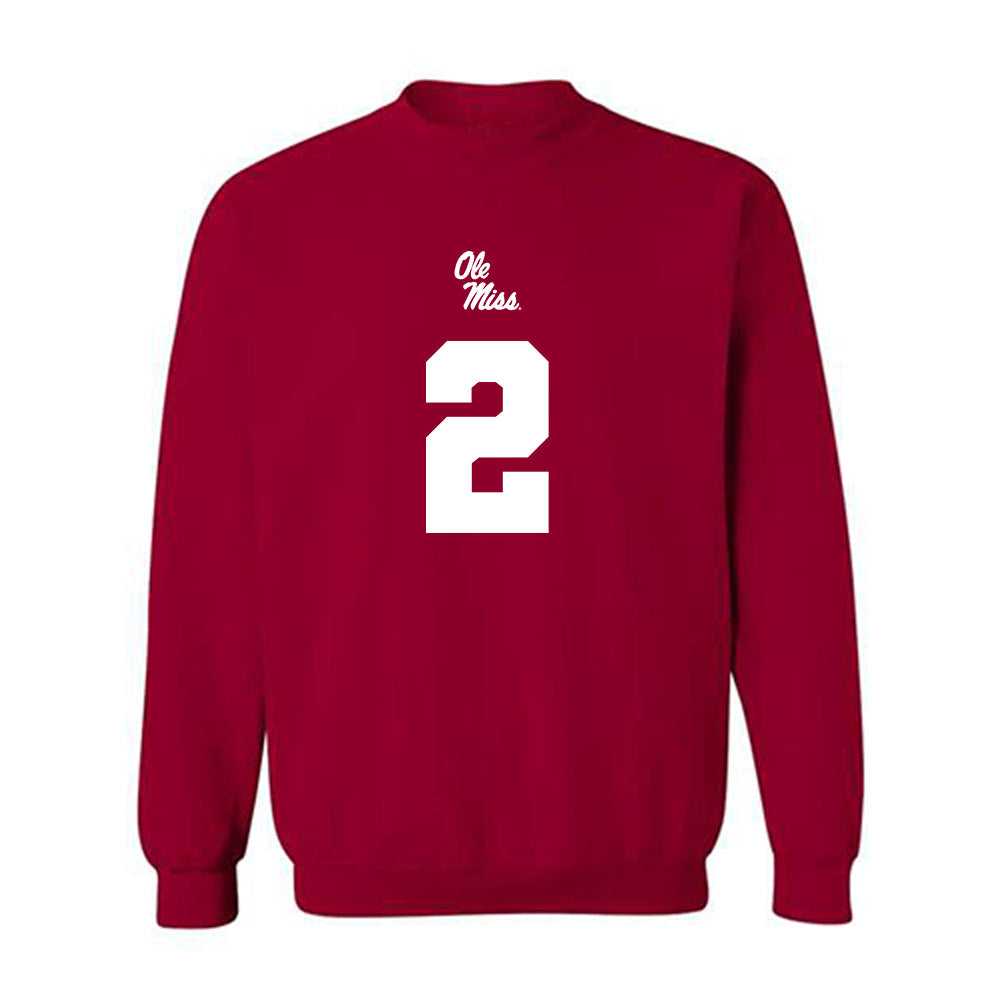 Ole Miss - NCAA Football : Jaylon Braxton - Replica Shersey Crewneck Sweatshirt-0