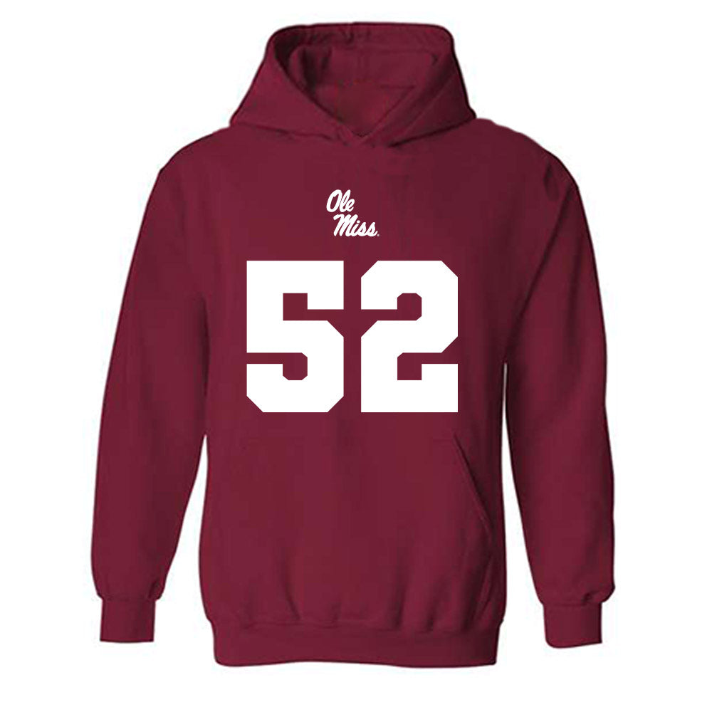 Ole Miss - NCAA Football : Cooper Johnson - Replica Shersey Hooded Sweatshirt-0