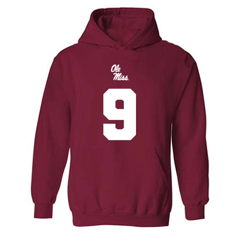 Ole Miss - NCAA Football : Jehiem Oatis - Replica Shersey Hooded Sweatshirt-0
