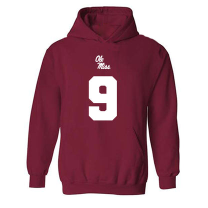 Ole Miss - NCAA Football : Jehiem Oatis - Replica Shersey Hooded Sweatshirt-0