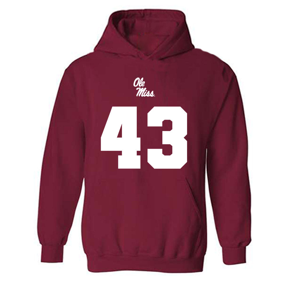 Ole Miss - NCAA Football : Isreal Solomon - Replica Shersey Hooded Sweatshirt-0