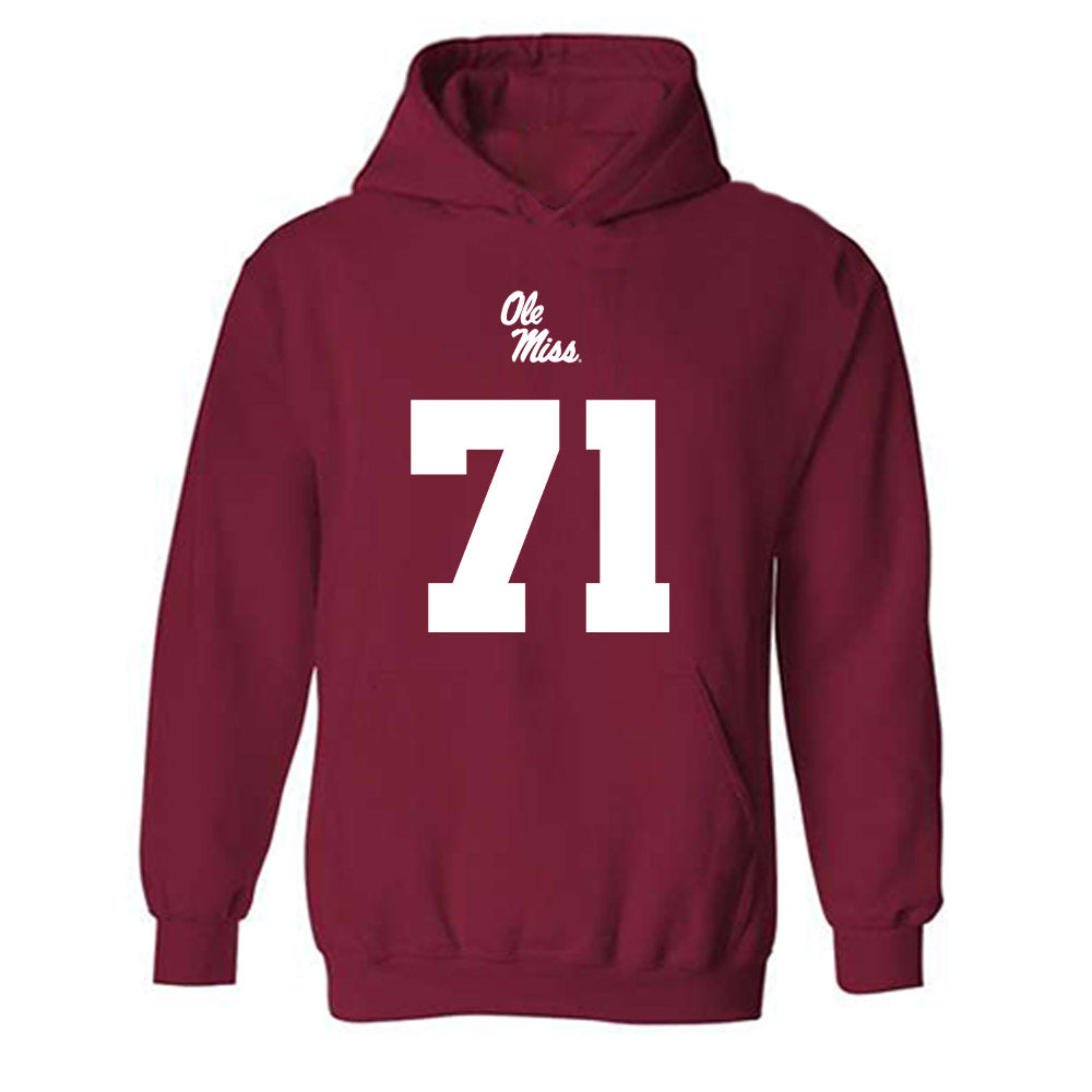 Ole Miss - NCAA Football : Emanuel Faulkner - Replica Shersey Hooded Sweatshirt-0