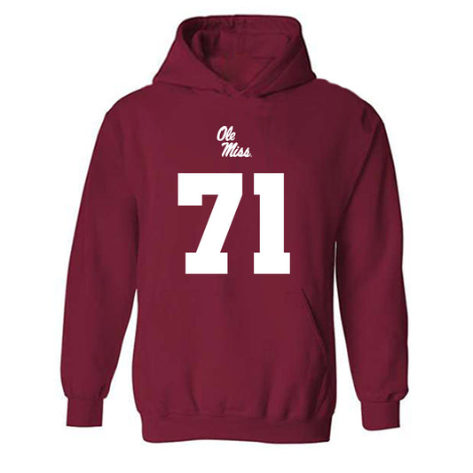Ole Miss - NCAA Football : Emanuel Faulkner - Replica Shersey Hooded Sweatshirt-0