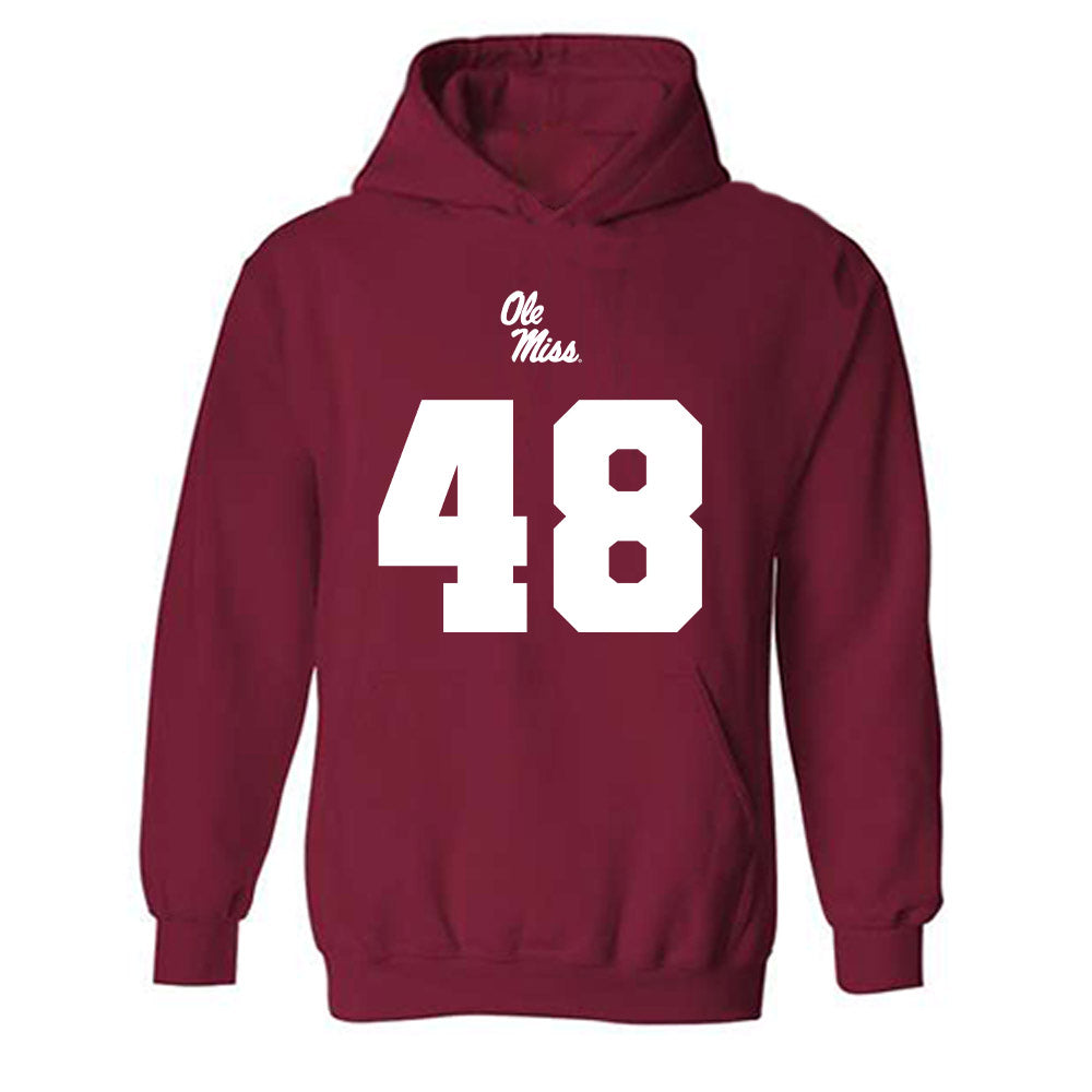 Ole Miss - NCAA Football : Mark Trigg Jr - Replica Shersey Hooded Sweatshirt-0