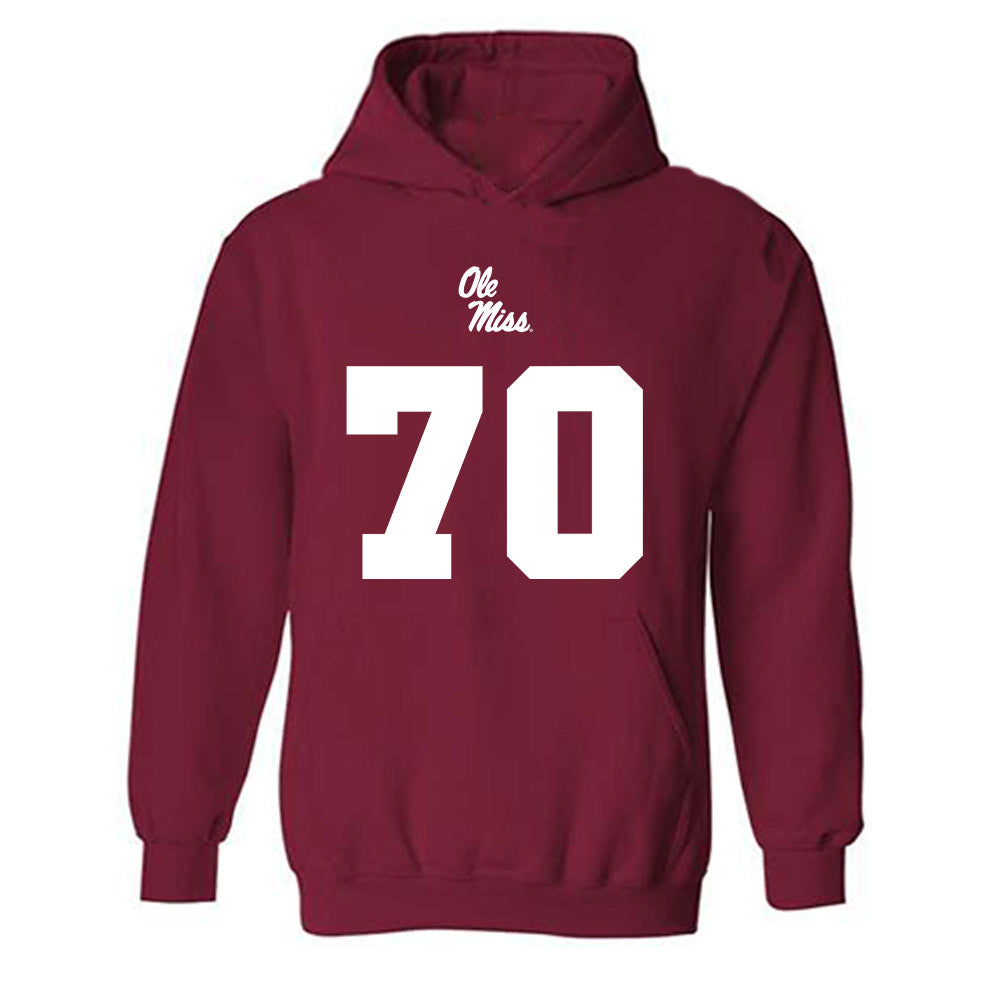 Ole Miss - NCAA Football : Jalan Chapman - Replica Shersey Hooded Sweatshirt-0