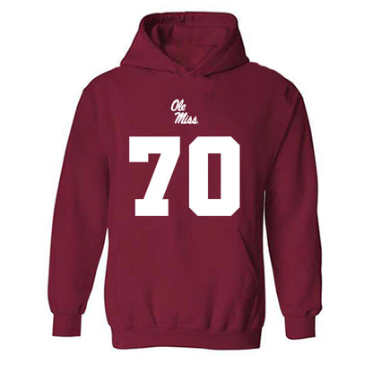 Ole Miss - NCAA Football : Jalan Chapman - Replica Shersey Hooded Sweatshirt-0
