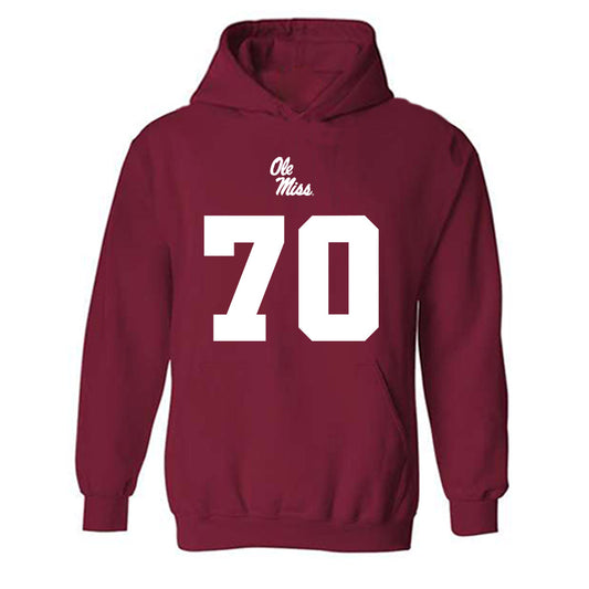Ole Miss - NCAA Football : Jalan Chapman - Replica Shersey Hooded Sweatshirt-0