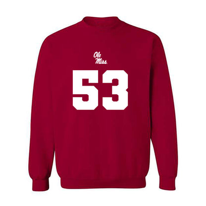 Ole Miss - NCAA Football : Ford Beeker - Replica Shersey Crewneck Sweatshirt-0