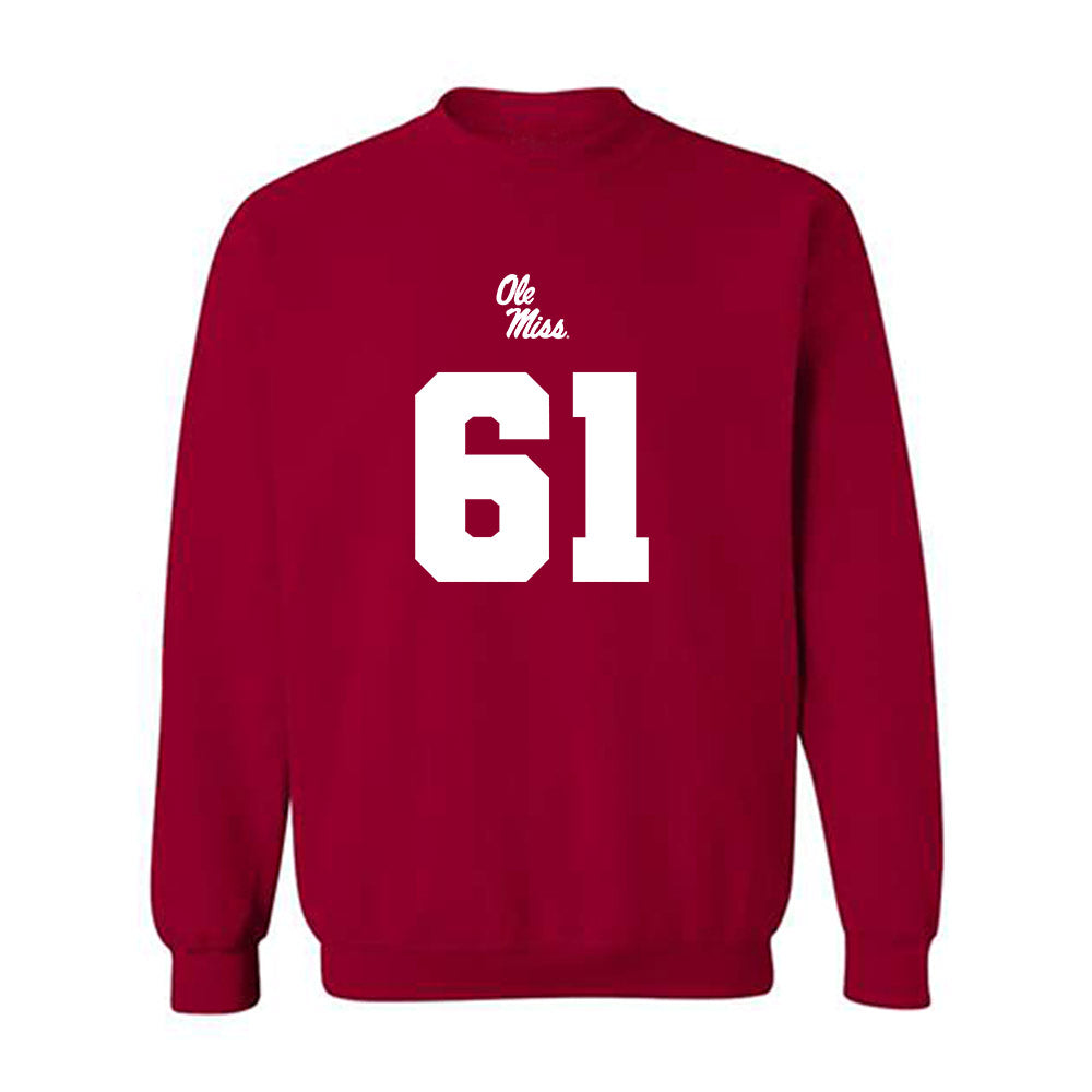 Ole Miss - NCAA Football : Tommy Kinsler IV - Replica Shersey Crewneck Sweatshirt-0