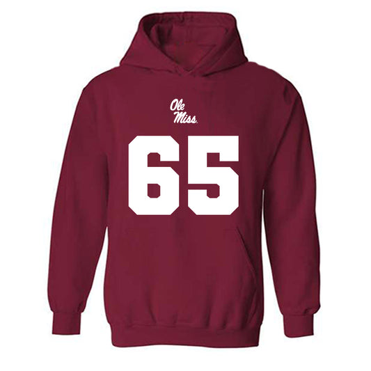 Ole Miss - NCAA Football : Connor Howes - Replica Shersey Hooded Sweatshirt-0