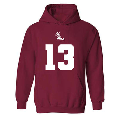 Ole Miss - NCAA Football : Jack Patterson - Replica Shersey Hooded Sweatshirt-0