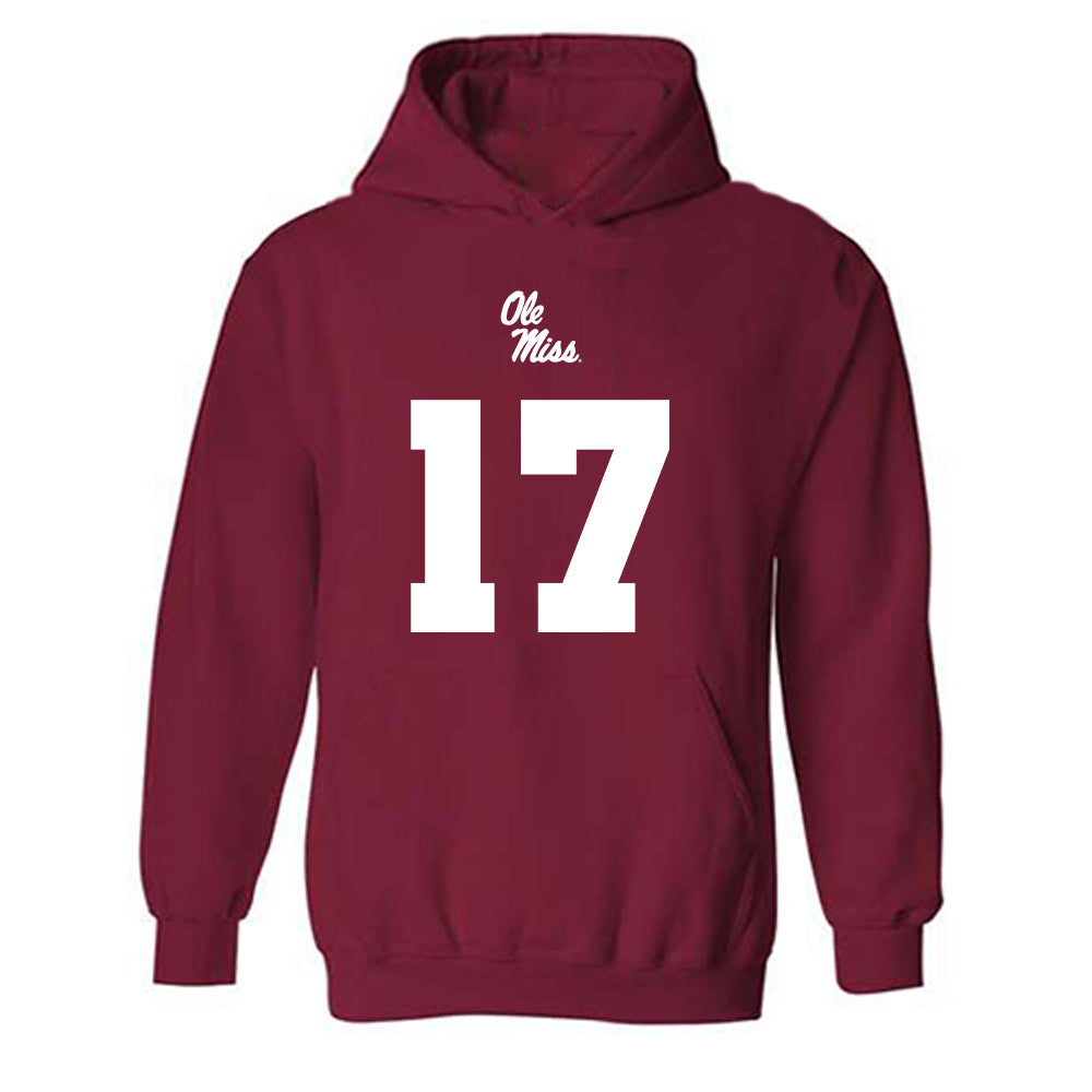 Ole Miss - NCAA Football : Lucas Carneiro - Replica Shersey Hooded Sweatshirt-0