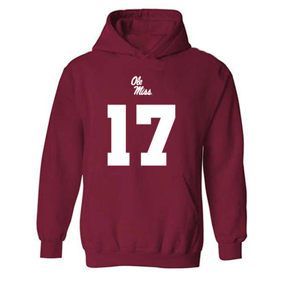 Ole Miss - NCAA Football : Lucas Carneiro - Replica Shersey Hooded Sweatshirt-0