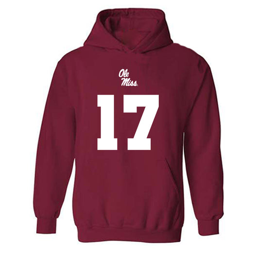 Ole Miss - NCAA Football : Lucas Carneiro - Replica Shersey Hooded Sweatshirt-0