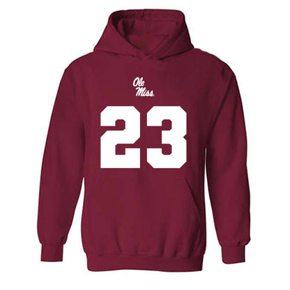 Ole Miss - NCAA Football : George Hamsley - Replica Shersey Hooded Sweatshirt-0