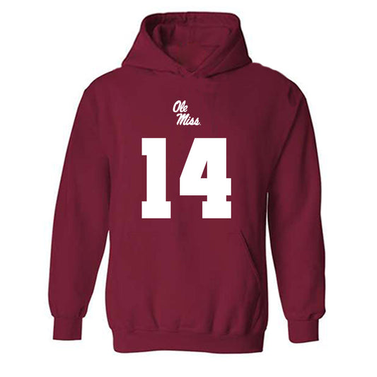 Ole Miss - NCAA Football : Walker Howard - Replica Shersey Hooded Sweatshirt-0