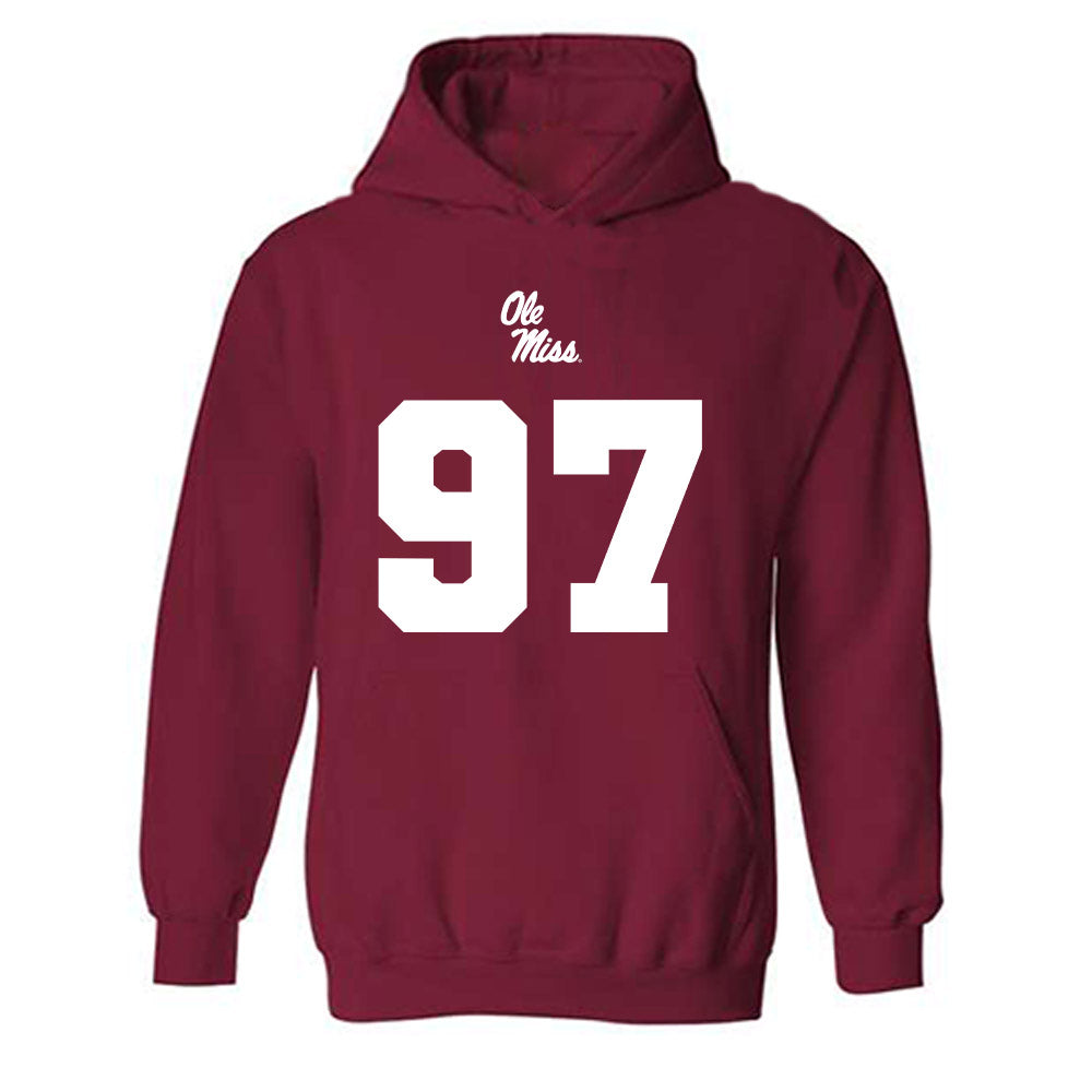 Ole Miss - NCAA Football : Kamron Beavers - Replica Shersey Hooded Sweatshirt-0