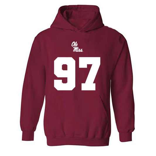 Ole Miss - NCAA Football : Kamron Beavers - Replica Shersey Hooded Sweatshirt-0