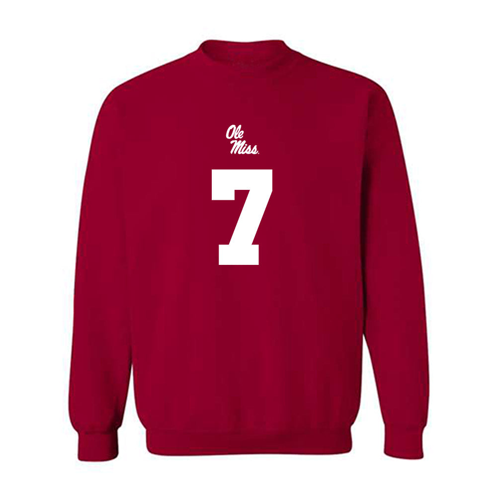 Ole Miss - NCAA Football : Sharif Denson - Replica Shersey Crewneck Sweatshirt-0