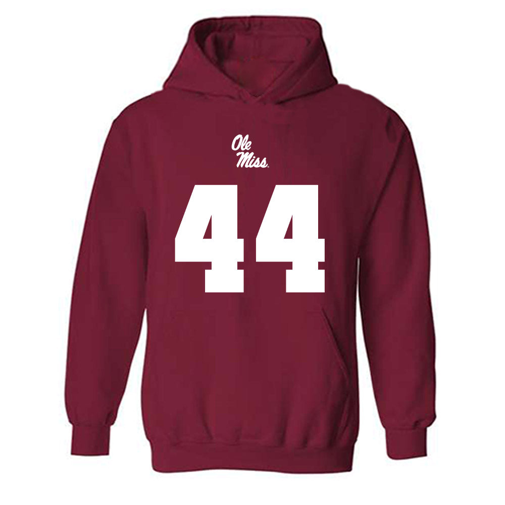 Ole Miss - NCAA Football : Caleb Blankenship - Replica Shersey Hooded Sweatshirt-0